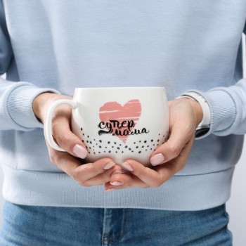 Кружка керамическая «Супер мама», 600 мл